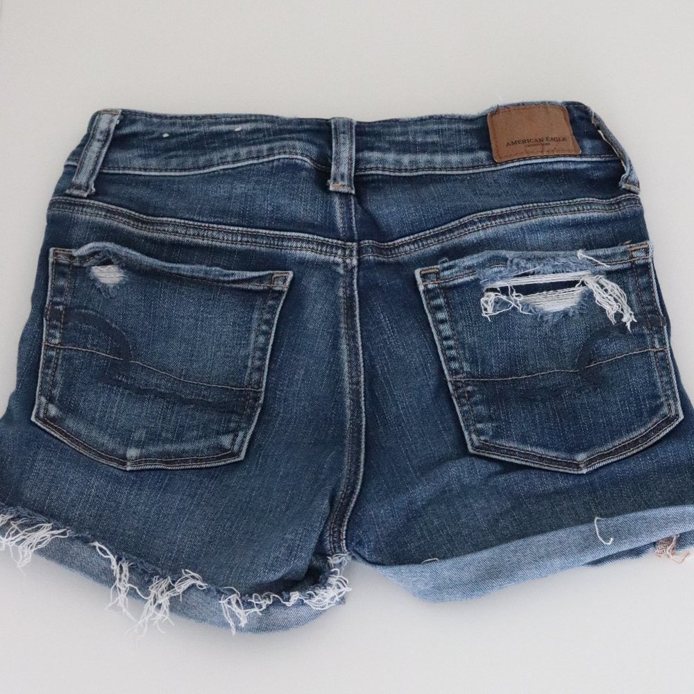 American Eagle Ripped Jean Shorts - Picture 2 of 2